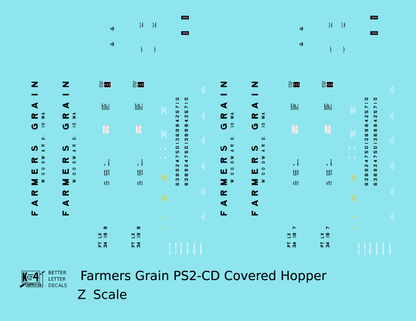 Farmers Grain PS-2CD Covered Hopper Black Woodward, Iowa