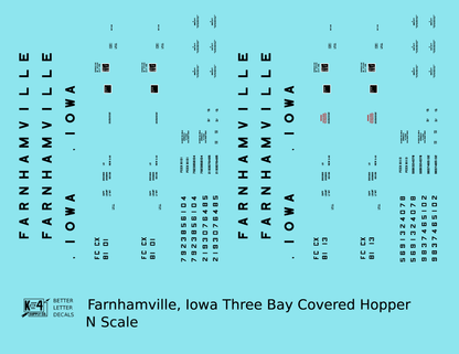 Farnhamville, Iowa PS2-CD Covered Hopper Black For Pink Car