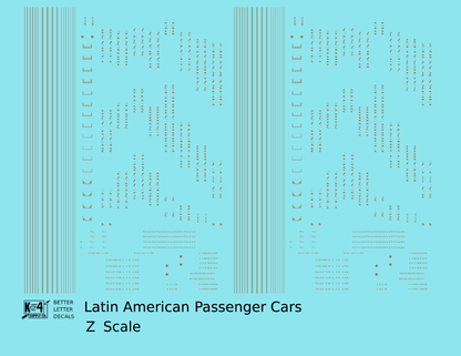 Standard / Narrow Gauge Latin American Passenger Cars  Bronze Gold Mexico, Cuba, Etc