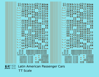 Standard / Narrow Gauge Latin American Passenger Cars  Bronze Gold With Black Shadow Mexico, Cuba, Etc
