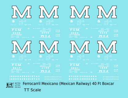 Ferrocarril Mexicano (FCM) 40 Ft Boxcar White