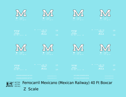 Ferrocarril Mexicano (FCM) 40 Ft Boxcar White