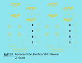 FCP Ferrocarril Del Pacifico 50 Ft Boxcar Yellow