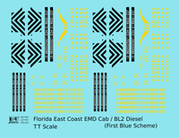 Florida East Coast BL2, Cab Diesel Yellow First Blue Scheme