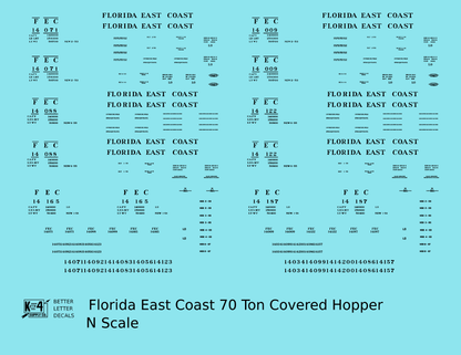 Florida East Coast 70 Ton Covered Hopper Black
