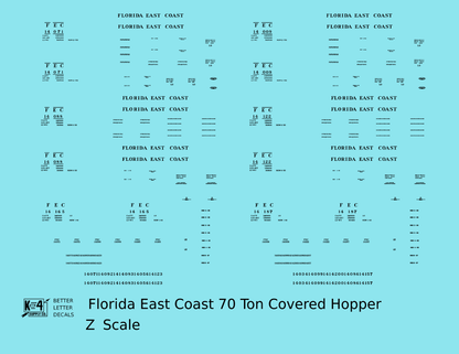 Florida East Coast 70 Ton Covered Hopper Black