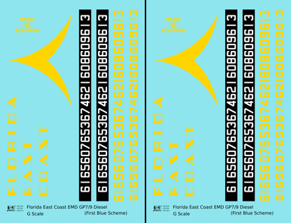 Florida East Coast Hood Diesel Yellow First Blue Scheme