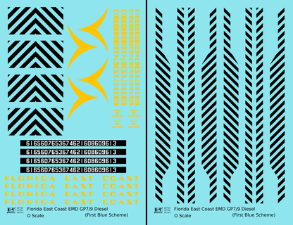 Florida East Coast Hood Diesel Yellow First Blue Scheme