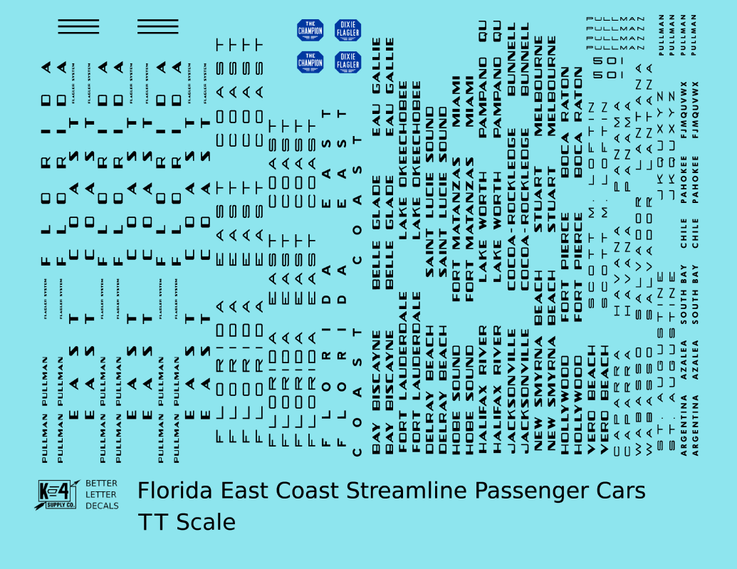 Florida East Coast Streamlined Passenger Car Black