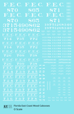 Florida East Coast Wood Caboose White  - Decal Sheet