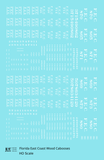 Florida East Coast Wood Caboose White  - Decal - Choose Scale