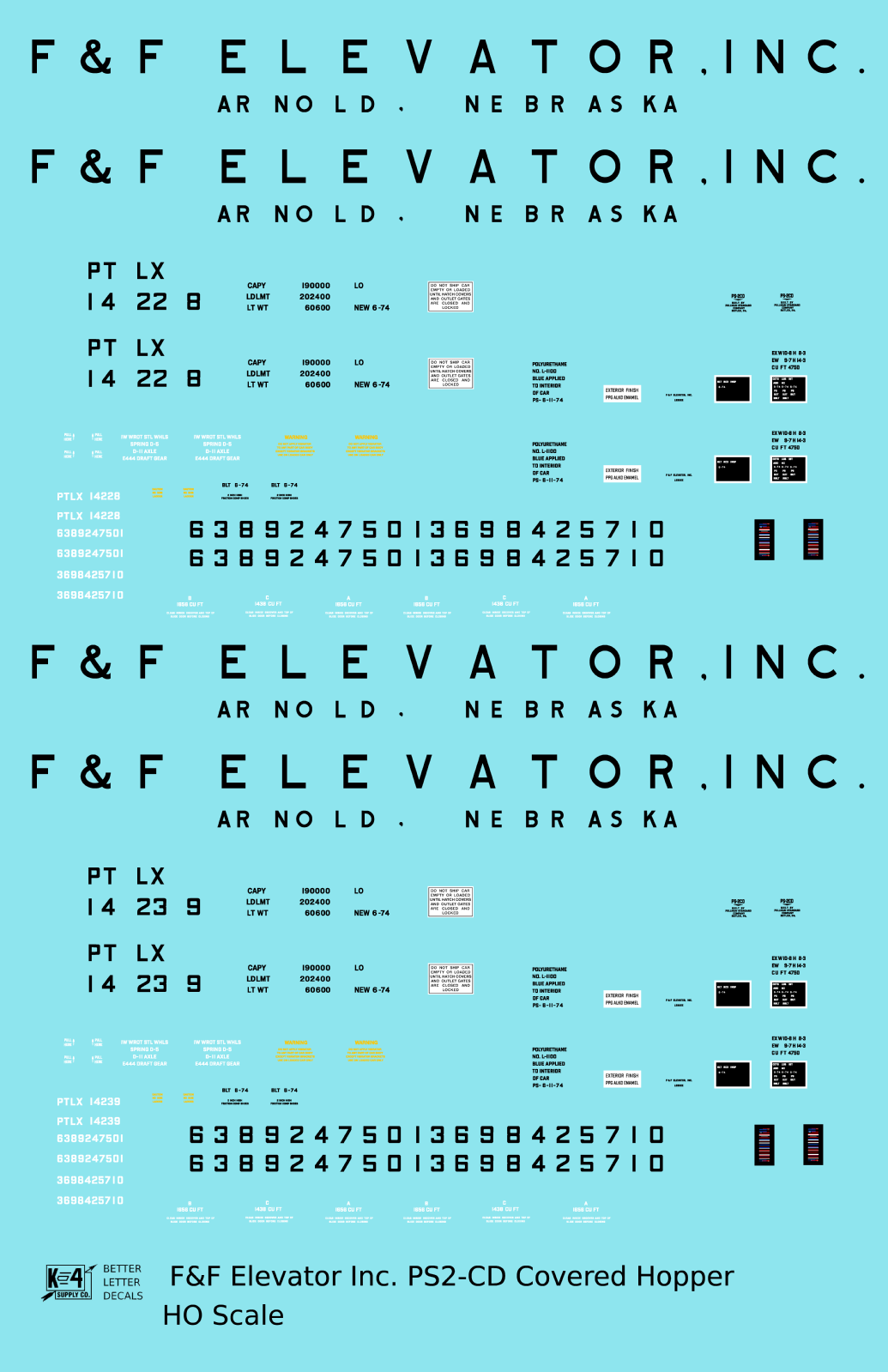 F&F Elevator, Inc. PS-2CD Covered Hopper Black Arnold, Nebraska