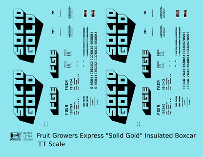 Fruit Growers Express Solid Gold Insulated Boxcar Black