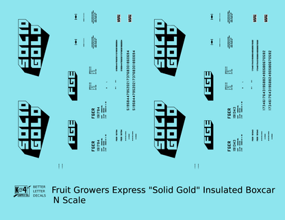 Fruit Growers Express Solid Gold Insulated Boxcar Black