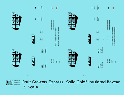 Fruit Growers Express Solid Gold Insulated Boxcar Black