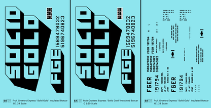 Fruit Growers Express Solid Gold Insulated Boxcar Black