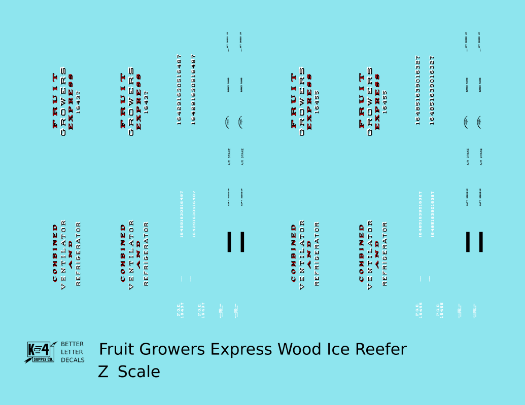 Fruit Growers Express Early Wood Ice Reefer Black White and Red