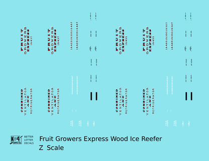 Fruit Growers Express Early Wood Ice Reefer Black White and Red