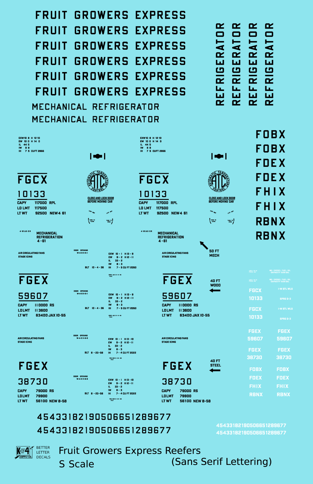 Fruit Growers Express Ice Or Mechanical Reefer Black