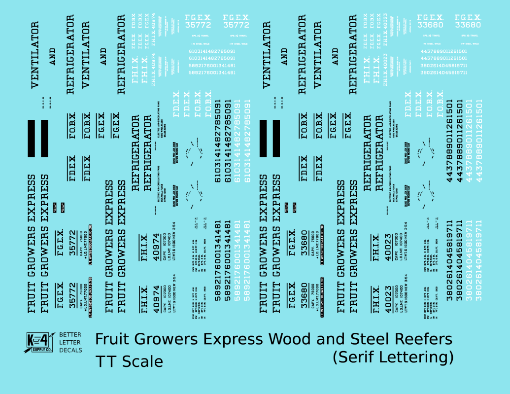 Fruit Growers Express 40 Ft Reefer Black Serif