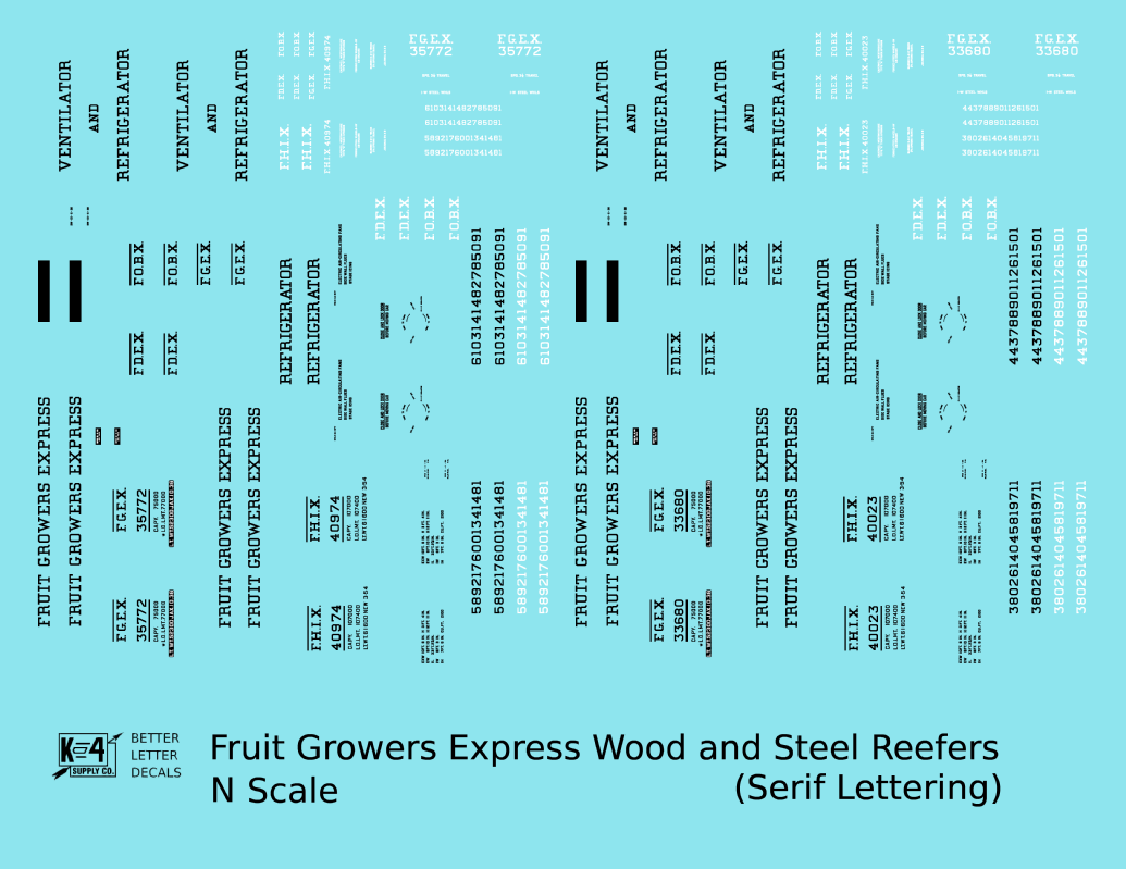 Fruit Growers Express 40 Ft Reefer Black Serif