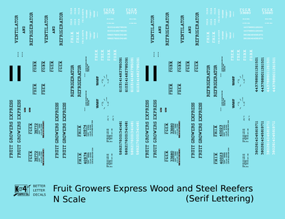 Fruit Growers Express 40 Ft Reefer Black Serif