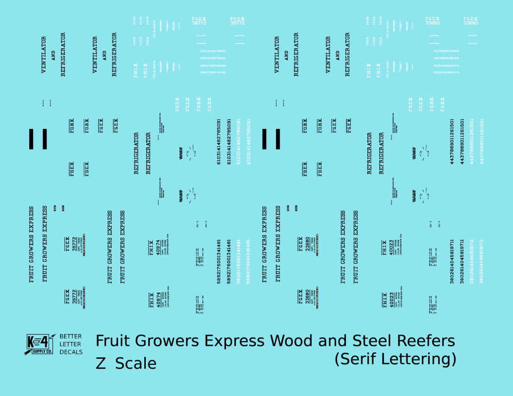 Fruit Growers Express 40 Ft Reefer Black Serif