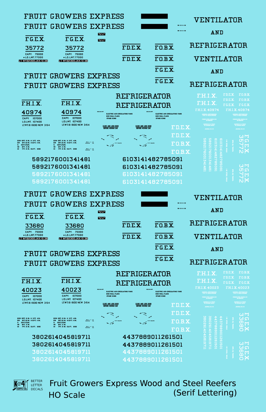 Fruit Growers Express 40 Ft Reefer Black Serif