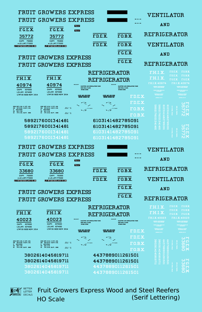 Fruit Growers Express 40 Ft Reefer Black Serif