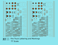 Fire Truck Markings  Bronze, Silver and Black  - Decal - Choose Scale