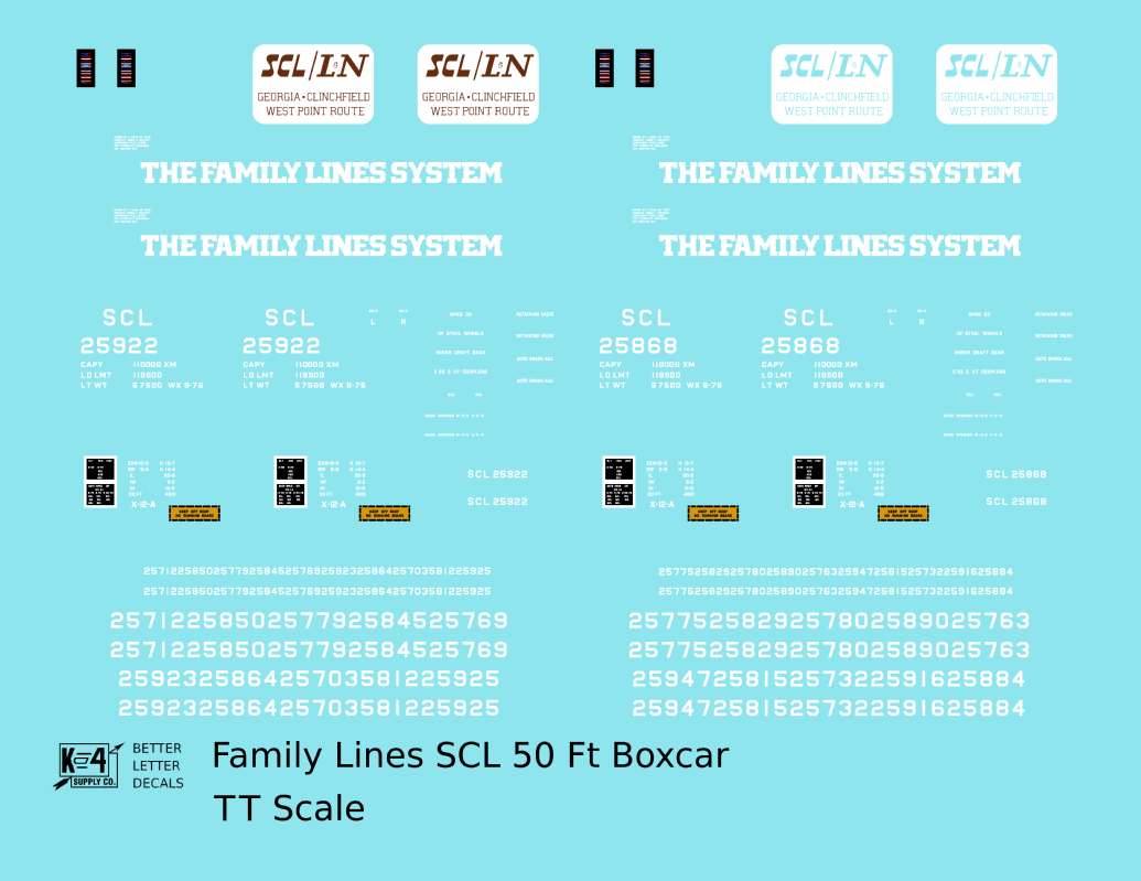 Family Lines SCL 50 Ft Boxcar White