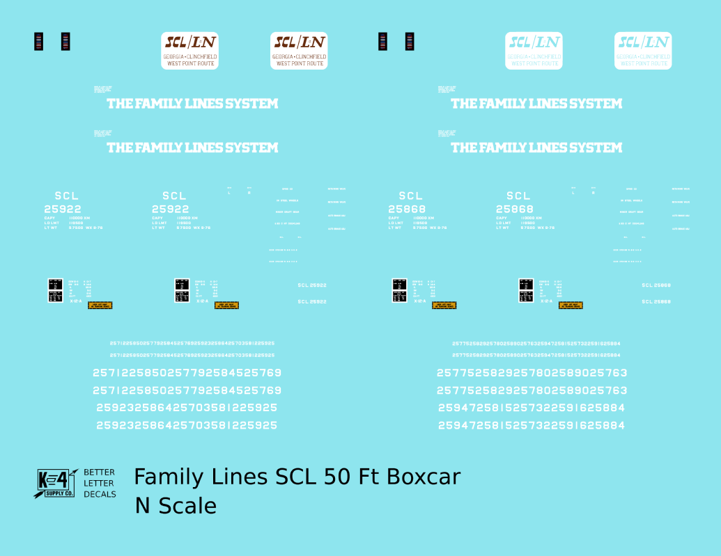 Family Lines SCL 50 Ft Boxcar White