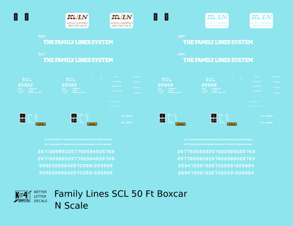 Family Lines SCL 50 Ft Boxcar White