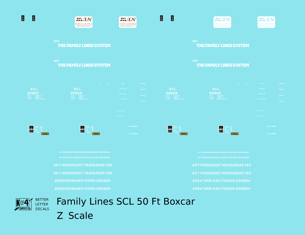 Family Lines SCL 50 Ft Boxcar White