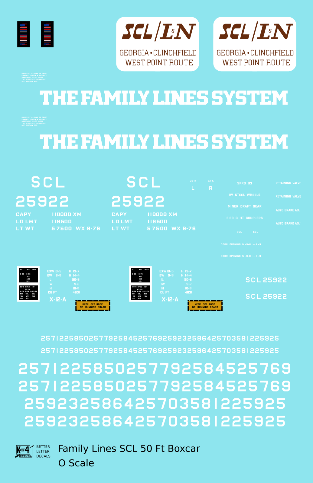Family Lines SCL 50 Ft Boxcar White