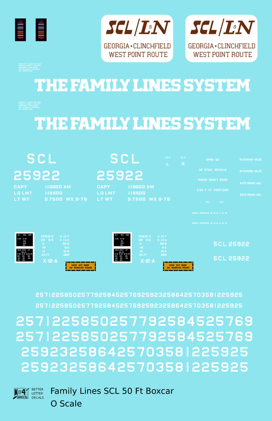 Family Lines SCL 50 Ft Boxcar White
