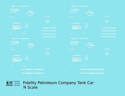 Fidelity Petroleum Tank Car White