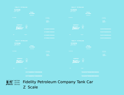 Fidelity Petroleum Tank Car White