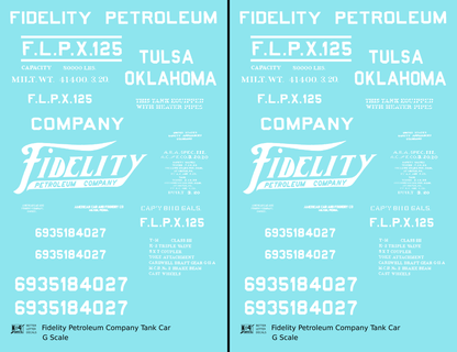 Fidelity Petroleum Tank Car White
