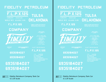 Fidelity Petroleum Tank Car White