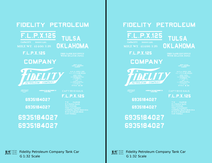 Fidelity Petroleum Tank Car White