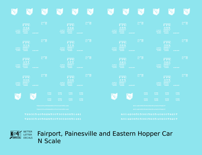 Fairport Painesville and Eastern Twin Hopper White Ohio