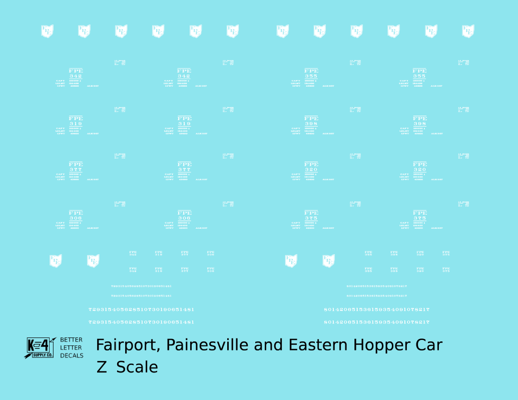 Fairport Painesville and Eastern Twin Hopper White Ohio