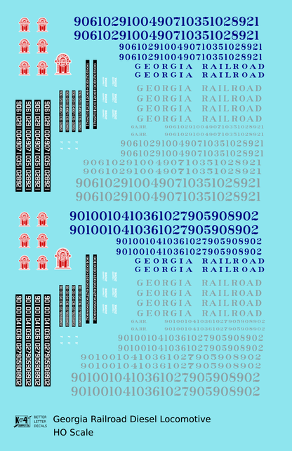Georgia Railroad Diesel Locomotive Silver and Blue