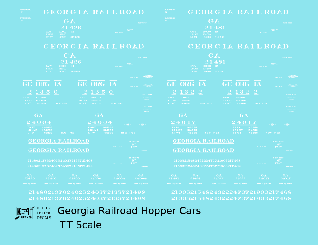 Georgia Railroad Hopper Car White