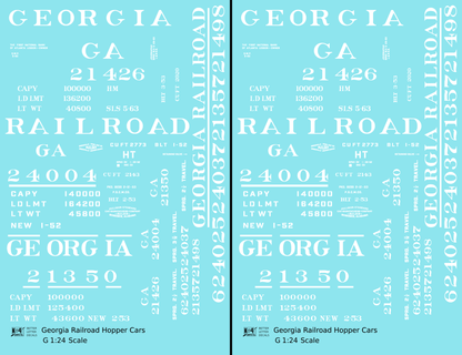 Georgia Railroad Hopper Car White