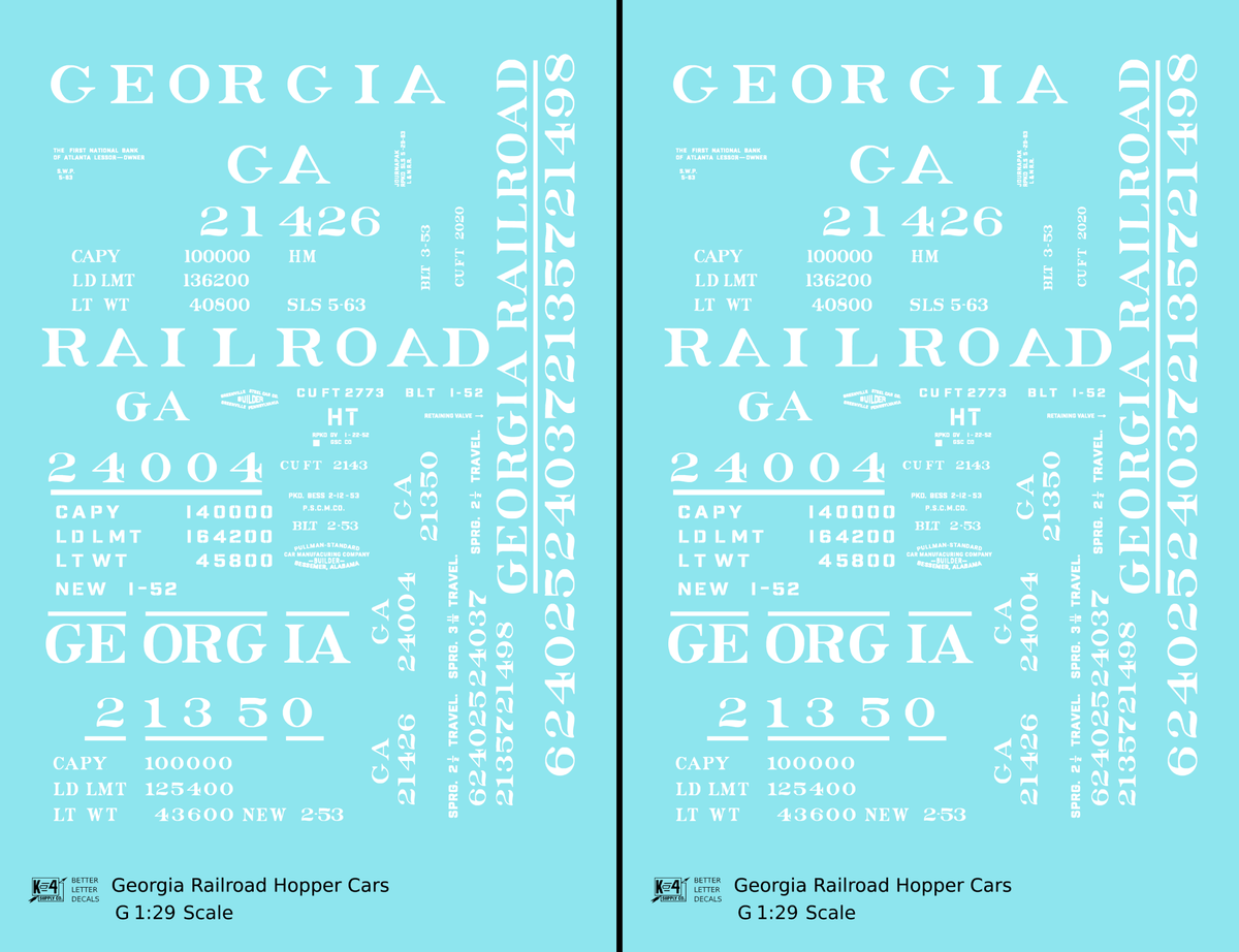 Georgia Railroad Hopper Car White
