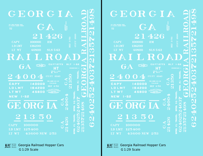 Georgia Railroad Hopper Car White