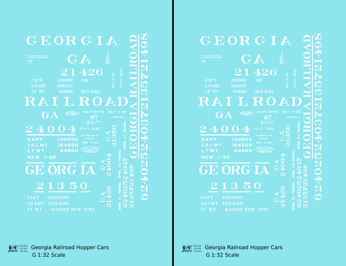 Georgia Railroad Hopper Car White