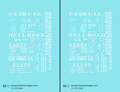 Georgia Railroad Hopper Car White